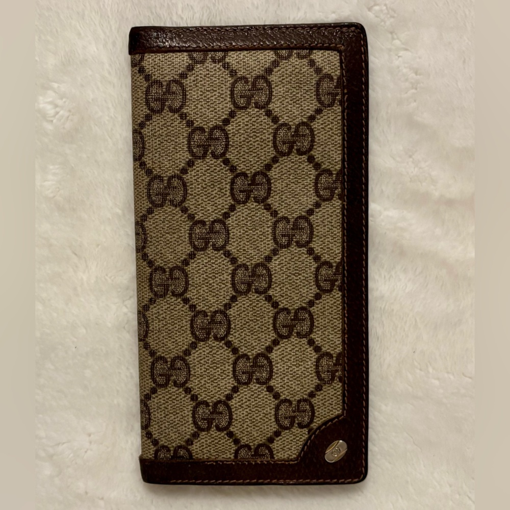 🤩 Gucci Supreme PVC and Leather Credit Wallet